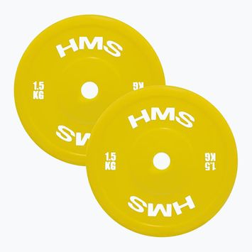 Peso olimpico in PE HMS TPP01 2 x 1,5 kg giallo
