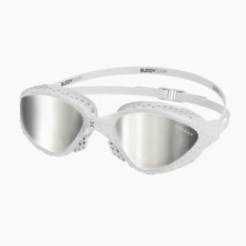 Occhiali da nuoto BuddySwim OzeanX Mirror bianco / argento