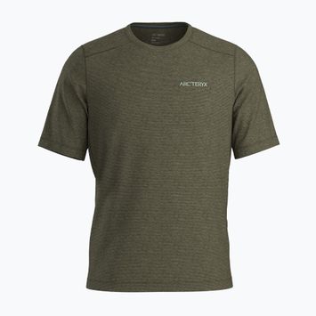 Camicia da trekking Arc'teryx Cormac da uomo Logo Arc'bird tatsu heather / stone green