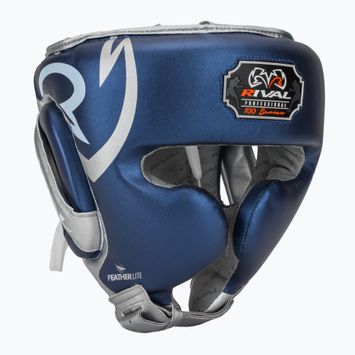 Casco da boxe Rival RHG100 Professional Headgear blu/argento
