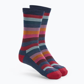 Calzini da trekking da donna Darn Tough Mystic Stripe Crew denim