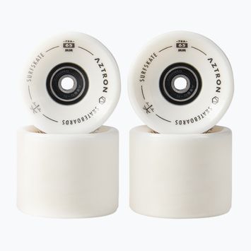 Aztron Surfskate 65 mm / 78A ruote per skateboard 4 pezzi bianco brillante