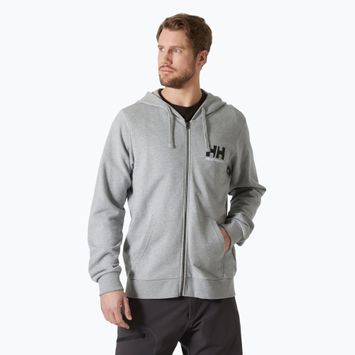 Felpa Helly Hansen HH Logo Uomo con cappuccio e zip intera 2.0 grigio/melange