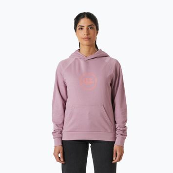 Felpa con cappuccio Helly Hansen Core Graphic da donna, viola argilla