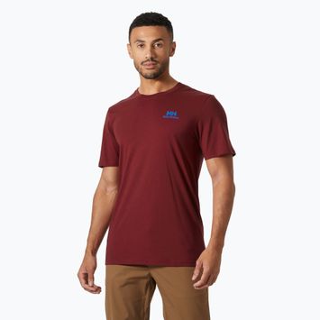 Maglietta Helly Hansen Nord Graphic da uomo rosso mars