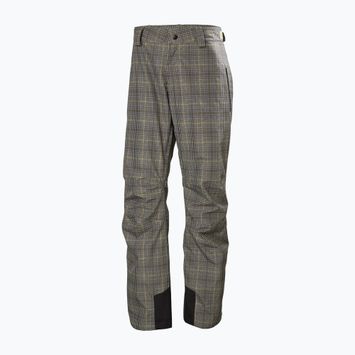 Pantaloni da sci da uomo Helly Hansen Legendary Insulated pebble broxburn plaid aop