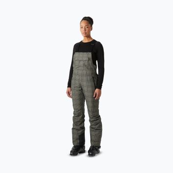 Pantaloni da sci da donna Helly Hansen Legendary Insulated Bib pebble broxburn plaid aop