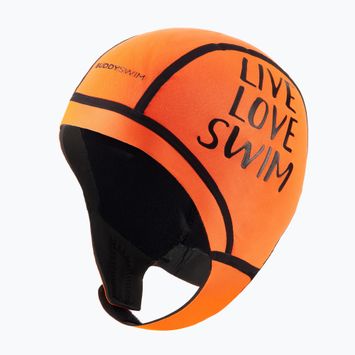 Cappello in neoprene arancione BuddySwim Trilaminato Warmth 2,5 mm