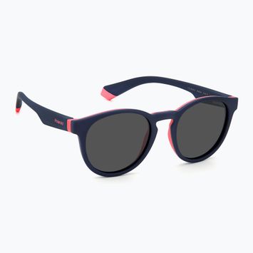 Occhiali da sole Polaroid PLD 8048/S blu rosa/grigio polarizzati per bambini
