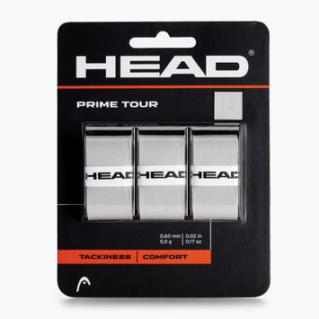 Fasce per racchette da tennis HEAD Prime Tour 3 pezzi grigio
