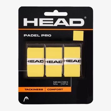 Fasce per racchette HEAD Padel Pro 3 pz. giallo