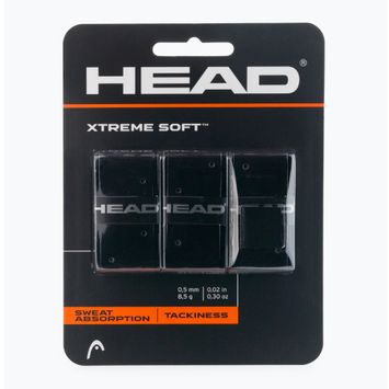 HEAD Xtremesoft Grip Racchetta da tennis Overwrap 3 pezzi nero.