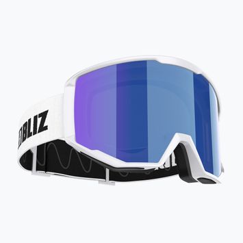 Occhiali da sci Bliz Spark bianco/fumo/blu