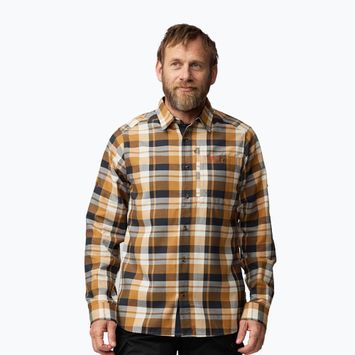 Camicia Fjällräven da uomo Fjällglim marrone grano saraceno/marino scuro