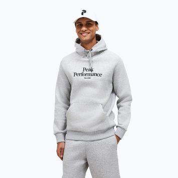 Felpa con cappuccio Peak Performance Original da uomo grigio melange