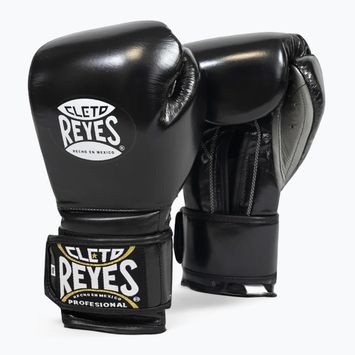 Guanti da boxe Cleto Reyes Velcro Sparring nero/argento