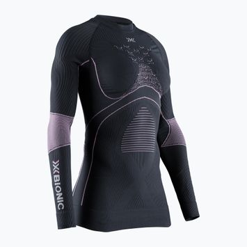 Maglia donna termoattiva a maniche lunghe X-Bionic Energy Accumulator 4.0 carbone/magnolia