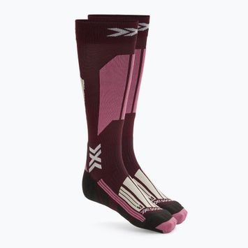 Calze da sci donna X-Socks Ski Touring Perform Otc viola intenso/sabbia chiaro