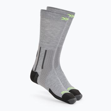 X-Socks Run Perform Warm Crew calzini grigio rinoceronte/canarino