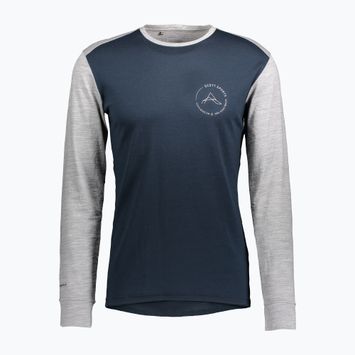 SCOTT Defend Merino thermal longsleeve uomo blu scuro/grigio chiaro melange