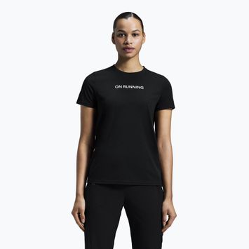 Maglietta da corsa da donna On On Run-T nero