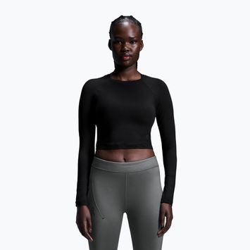 Maglia a maniche lunghe da allenamento da donna On Studio Long-T Crop black