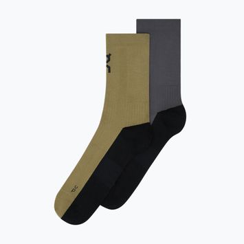 Calzini On Trail High 2 pairs olive/eclise