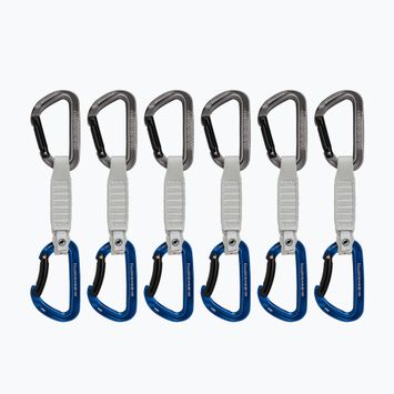 Mammut Workhorse Keylock espressioni di arrampicata 12 cm Quickdraws 6 pezzi grigio/blu