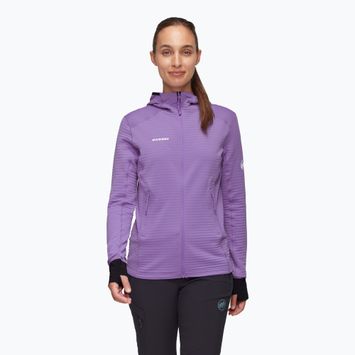 Mammut felpa trekking donna Taiss Light ML con cappuccio lavandin nero