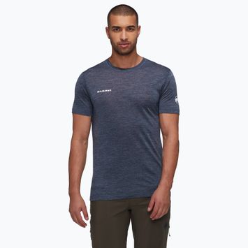 Mammut Tree Wool FL, maglietta da trekking da uomo, marina melange