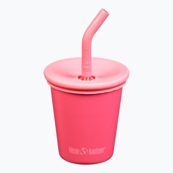 Tazza Klean Kanteen Kid's Steel Straw Lid 296 ml rouge red