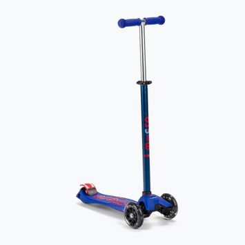 Micro Maxi Deluxe LED blu, monopattino triciclo per bambini