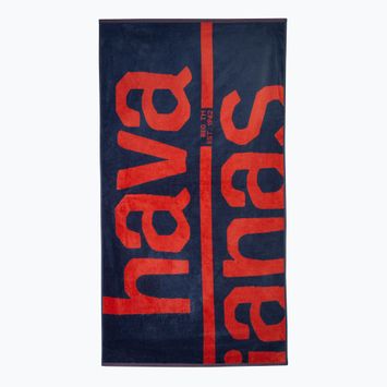 Asciugamano Havaianas Logo XL navy / rosso