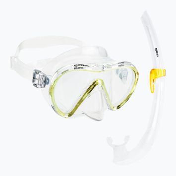 Mares Vento trasparente/giallo set da immersione