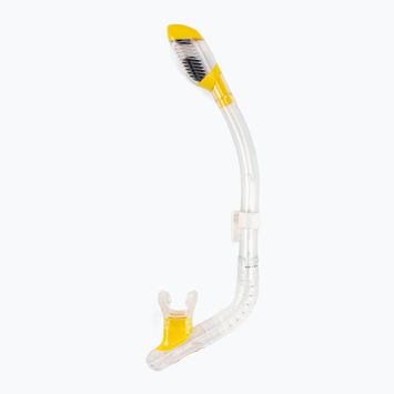 Snorkel per bambini Cressi Mini Dry chiaro/giallo
