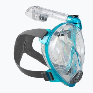 Maschera Cressi Baron Full Face per snorkeling trasparente/acquamarina