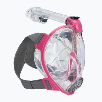 Maschera snorkeling full face Cressi Baron per bambini, trasparente/rosa