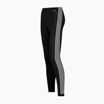 Pantaloni termici da donna Newland Dasy nero/bianco