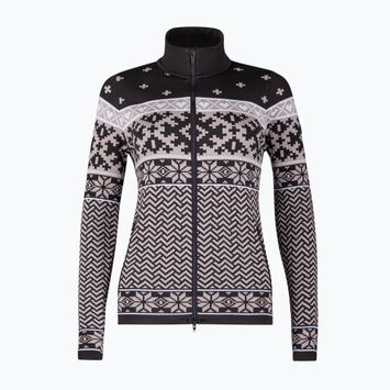 Felpa termica da donna Newland Kylie Full Zip nero/pietra