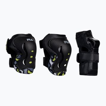 FILA FP Gears - Set di protezioni per bambini nero/giallo