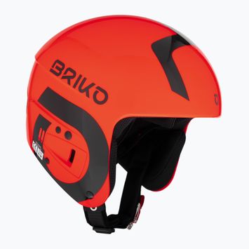 Casco da sci per bambini Briko Vulcano FIS 6.8 JR arancio/nero lucido