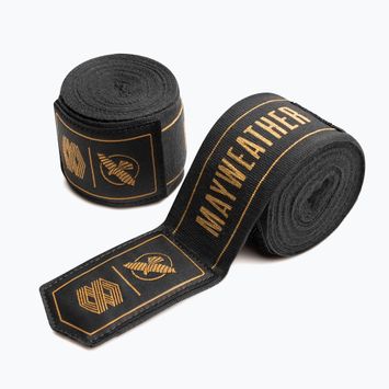 Bende da boxe Hayabusa Mayweather Stretch Hand Wraps 450 g black/gold