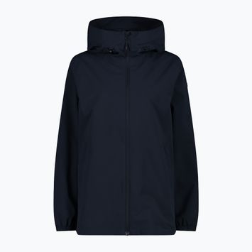 CMP giacca da pioggia donna 35Z5286 Fix Hood nero/blu