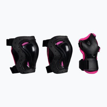 Set di protezioni per bambini Rollerblade Skate Gear Junior nero/rosa