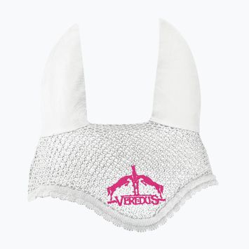 Paraorecchie per cavalli colorati Veredus bianco/rosa