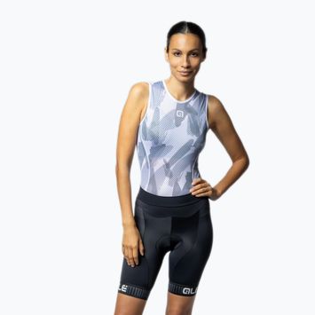Pantaloncini da ciclismo da donna Alé Traguardo nero/bianco