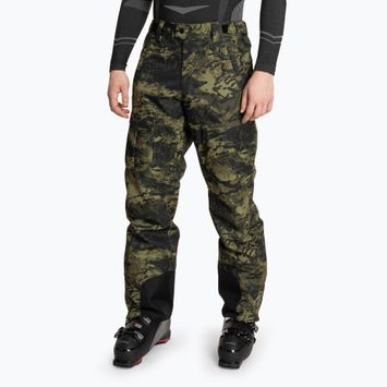 Pantaloni da sci Oakley Divisional Cargo Shell da uomo, verde mimetico tigrato
