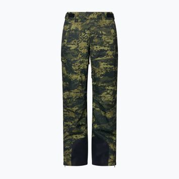 Pantaloni da sci Oakley Divisional Cargo Shell da uomo, verde mimetico tigrato