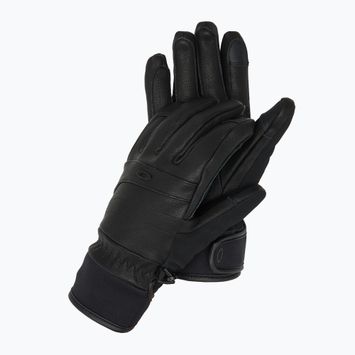 Guanti da sci Oakley W. Peak Leather Blackout da donna