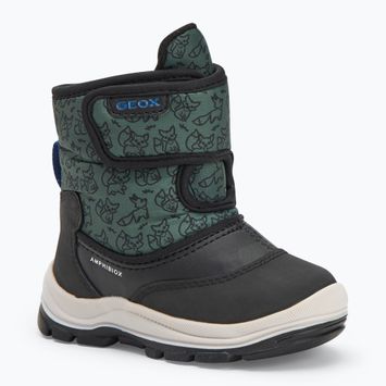 Geox Flanfil ABX nero / foresta stivali da neve per bambini